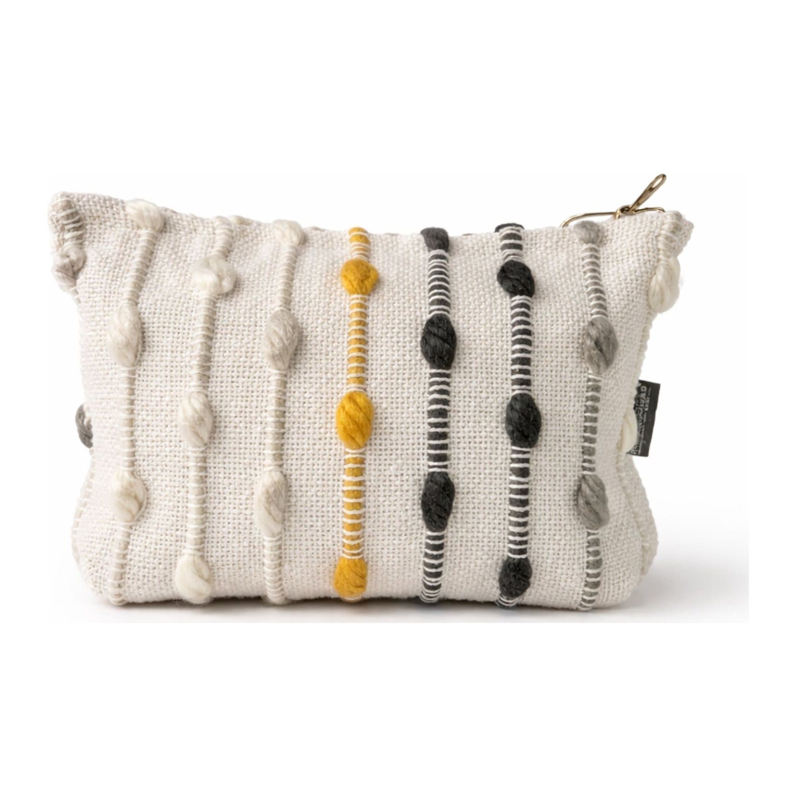Hippie Knot jacquard toiletry bag with textured woven details