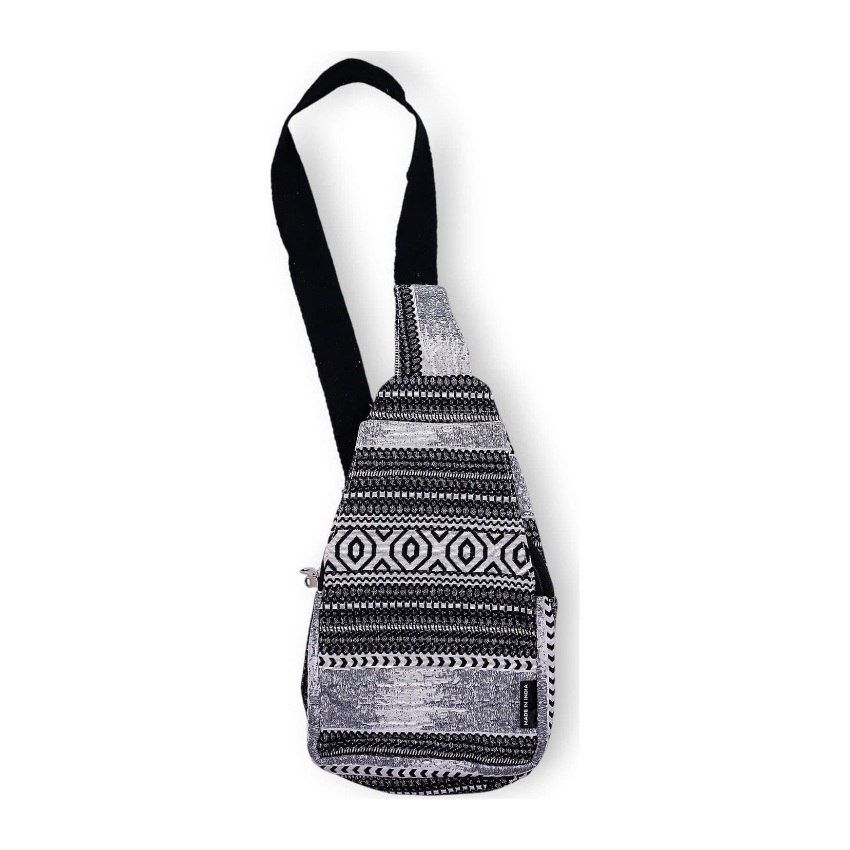Urban Caravan monochrome jacquard cross bag