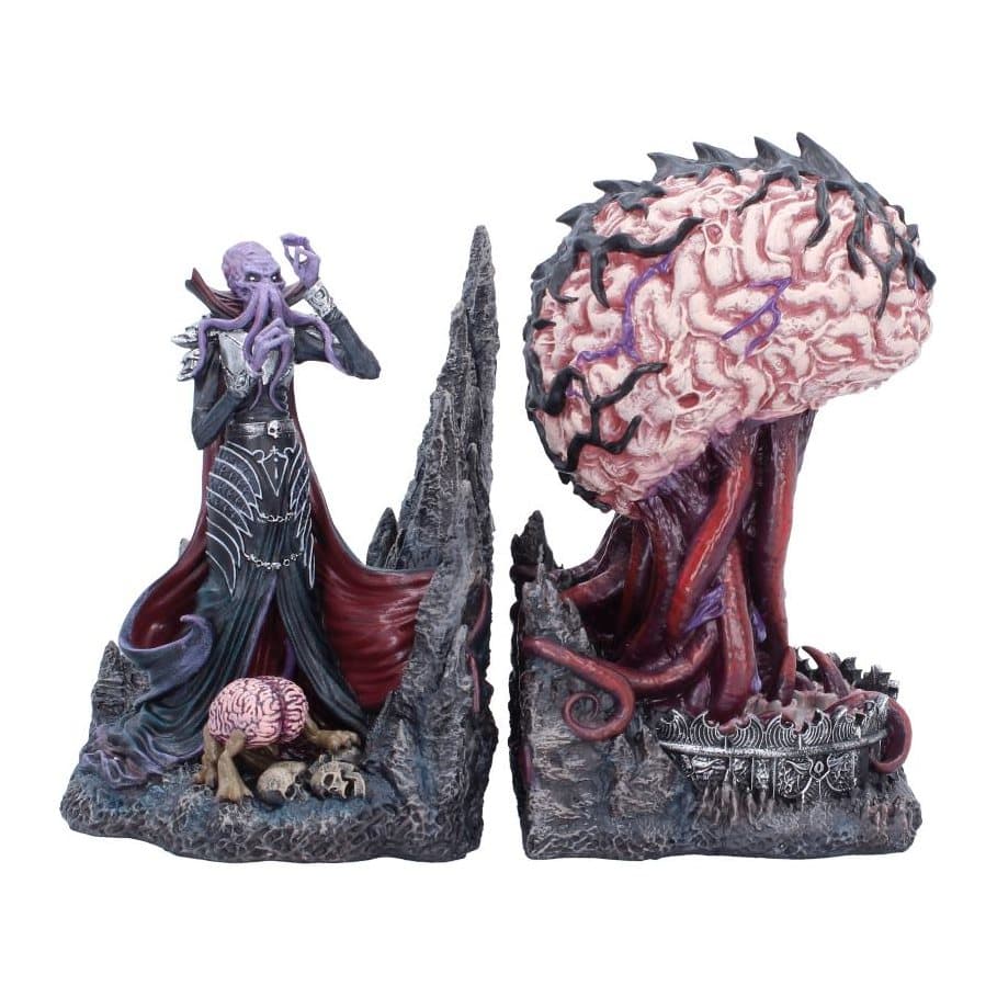 Illithid Bookends: an Illithid on one side, an elder brain on the other