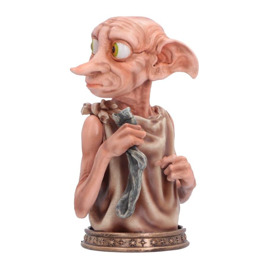 Hand-painted Dobby bust clinging to his iconic sock, Harry Potter collectible