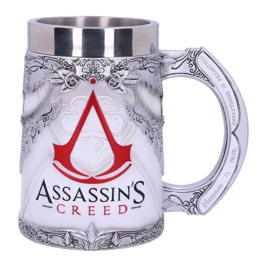 Officially licensed Assassin's Creed White Game tankard by Nemesis Now