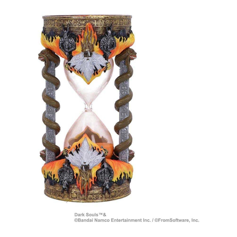 Dark Souls Gwyn sand timer with fire-themed embellishments