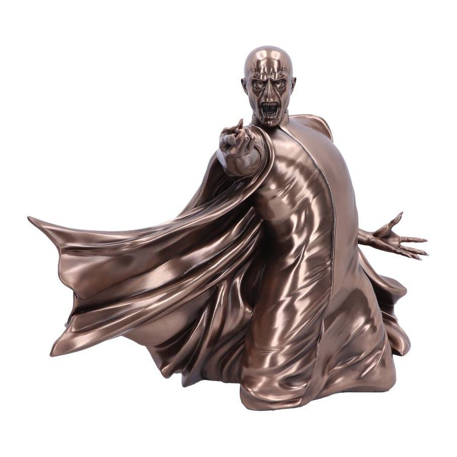 Bronze Harry Potter Voldemort figurine, kneeling mid-battle