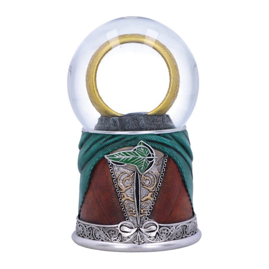 Frodo snow globe with the One Ring at its centre, Lord of the Rings design