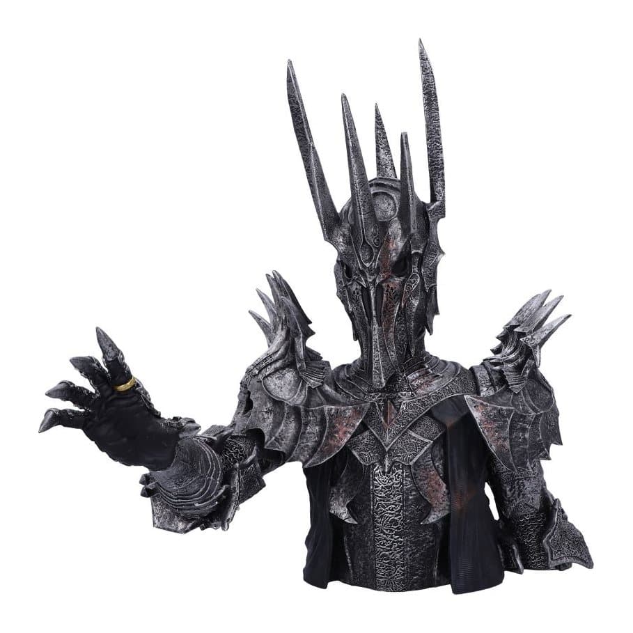 Sauron bust reaching out with the One Ring on his index finger