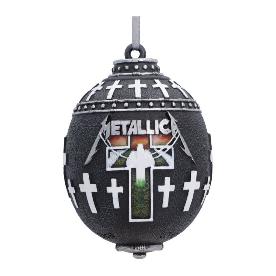 Metallica Master of Puppets ornament with gravestones, white crosses and the band logo