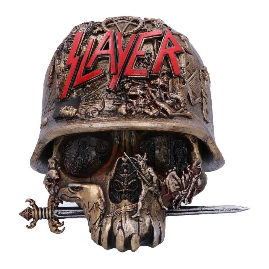 Slayer Helmet Skull trinket box in hand-painted resin