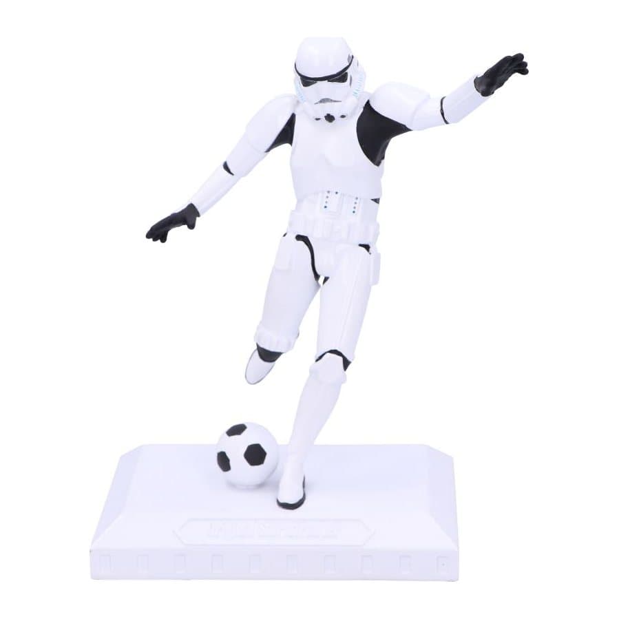 Stormtrooper figurine with a football