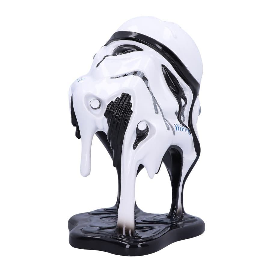 Resin Stormtrooper helmet melting into a thick black puddle