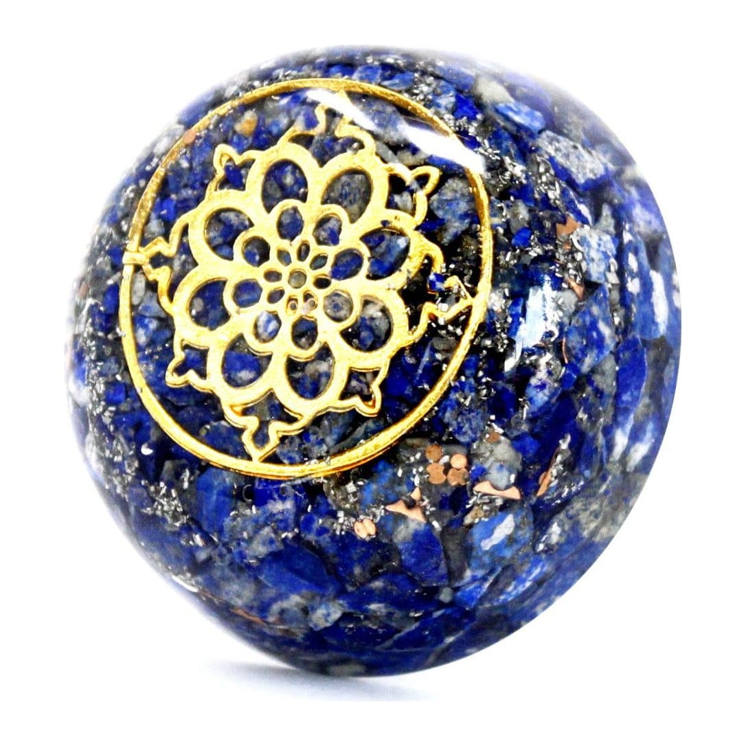 Lapis Dome orgonite desk power pack, a resin paperweight