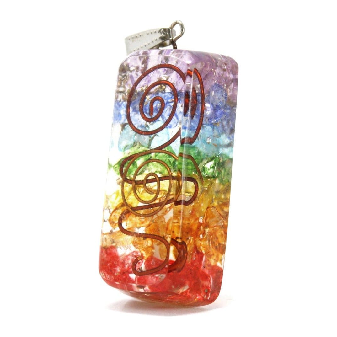 Orgonite power pendant, Rainbow Copper Attractor design