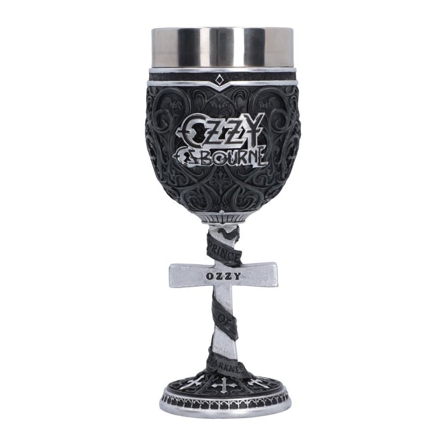 Ozzy Osbourne Prince of Darkness goblet with a silver cross handle