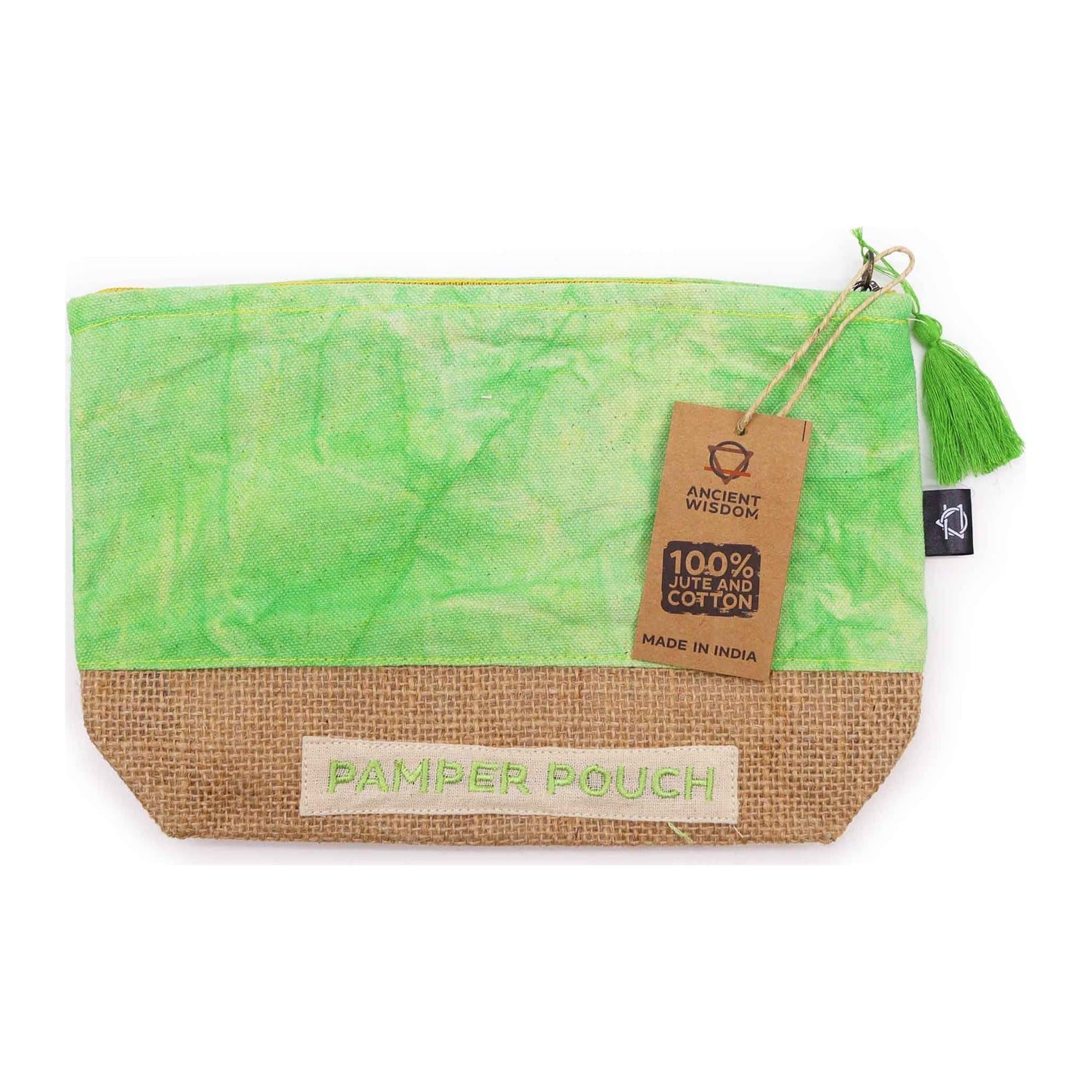 Mother Earth Green stonewash pamper pouch