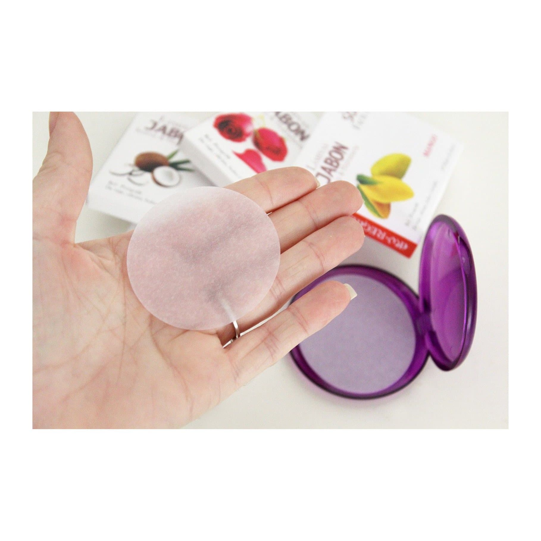 Pack of 2 rose paper soaps