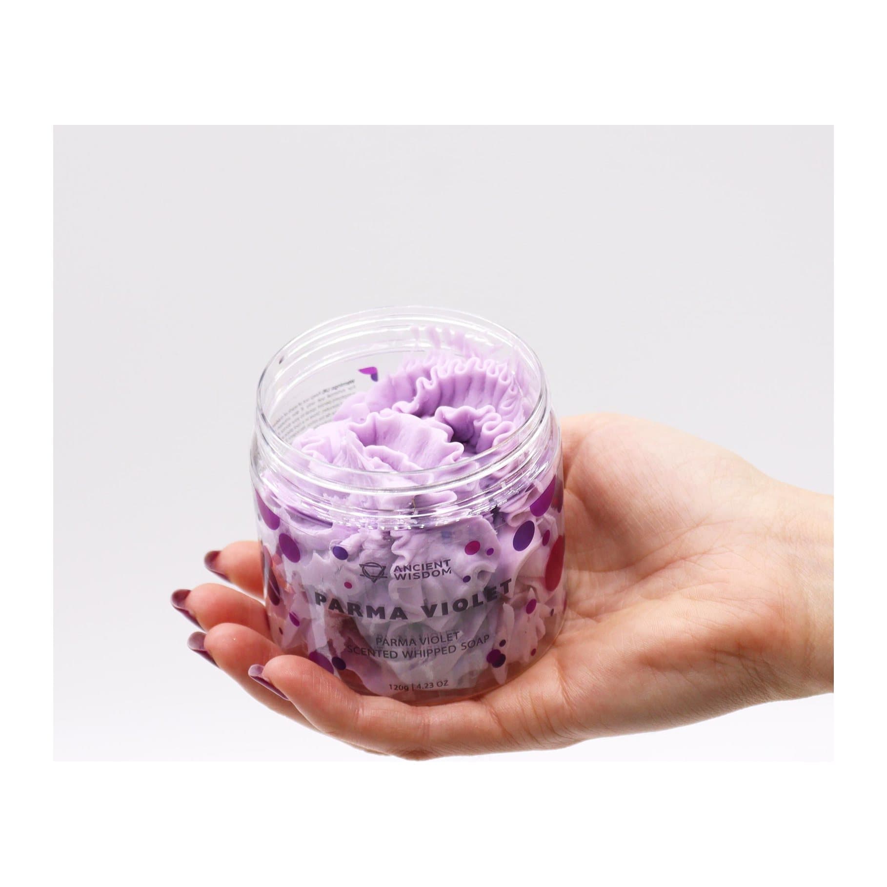 Parma violet whipped soap, 120 g, with a creamy velvety texture