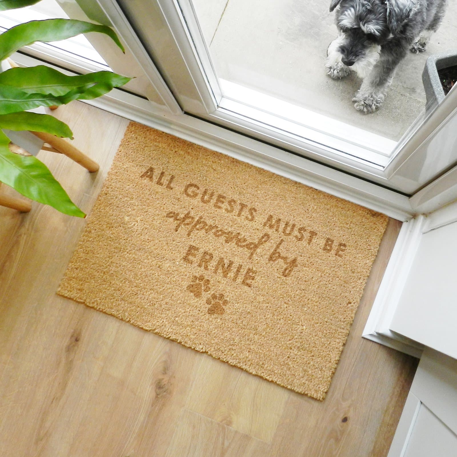 Personalised approved by the pet doormat