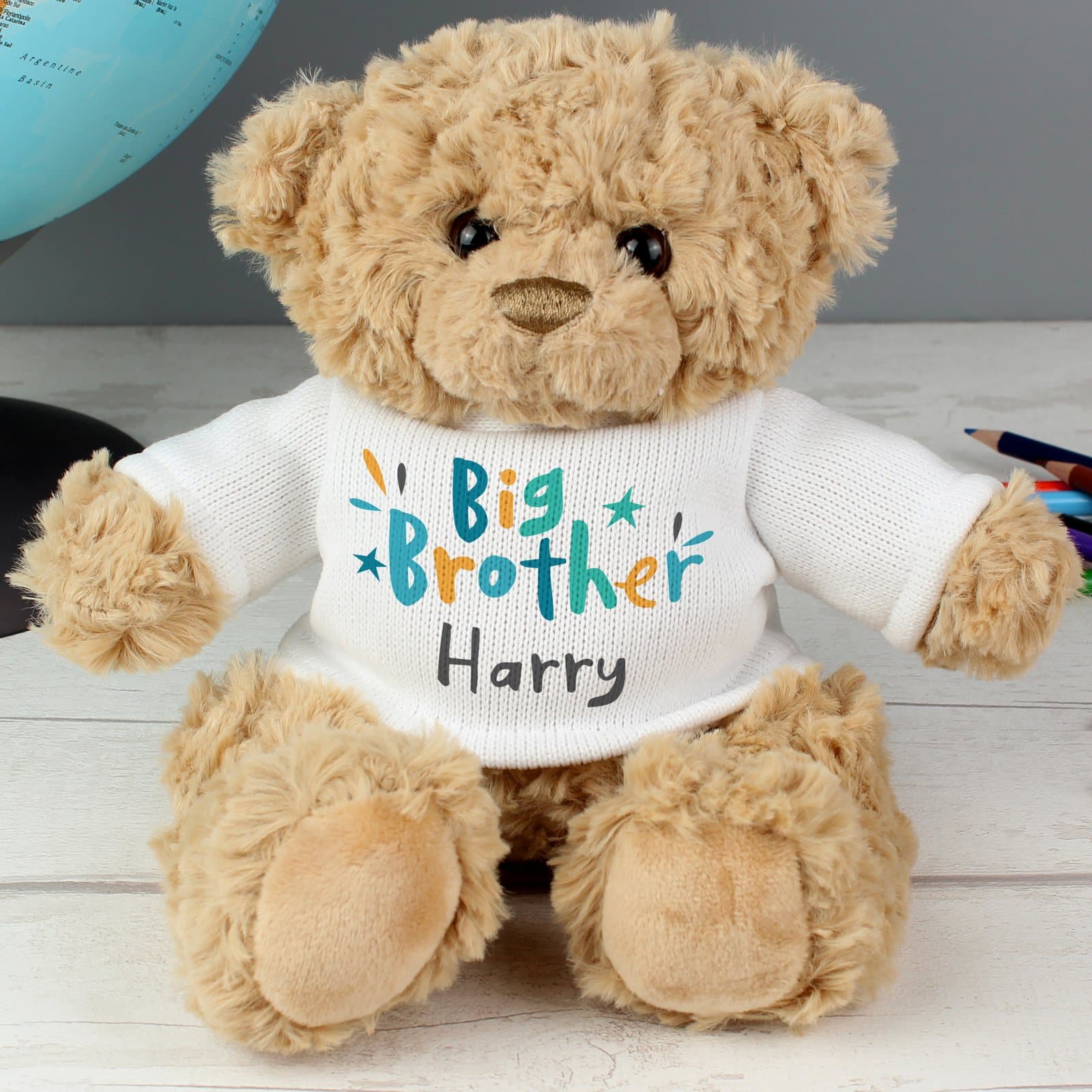 Personalised big brother teddy bear