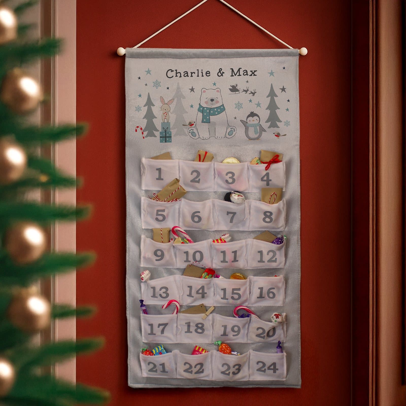Personalised polar bear advent calendar