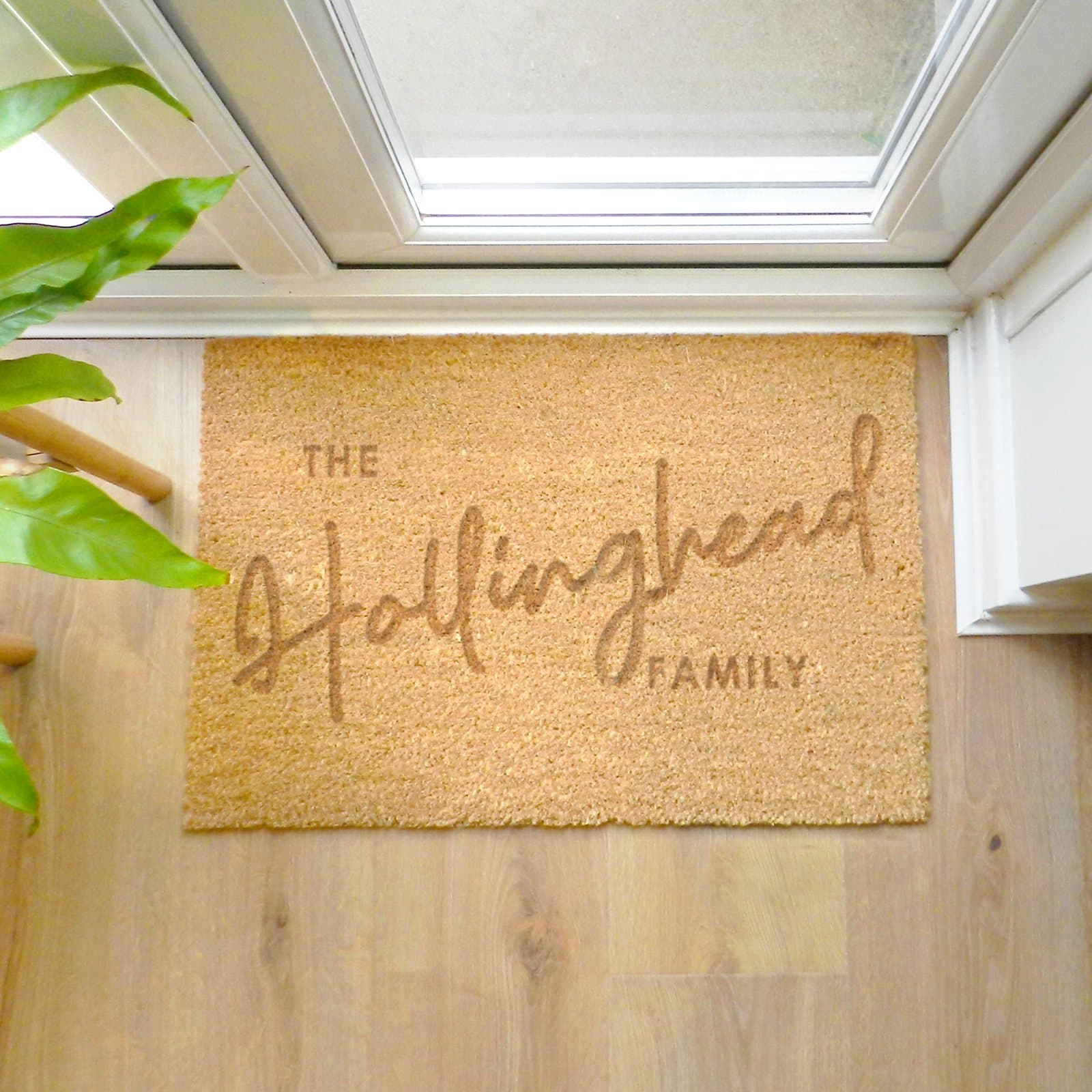 Personalised couples coir doormat