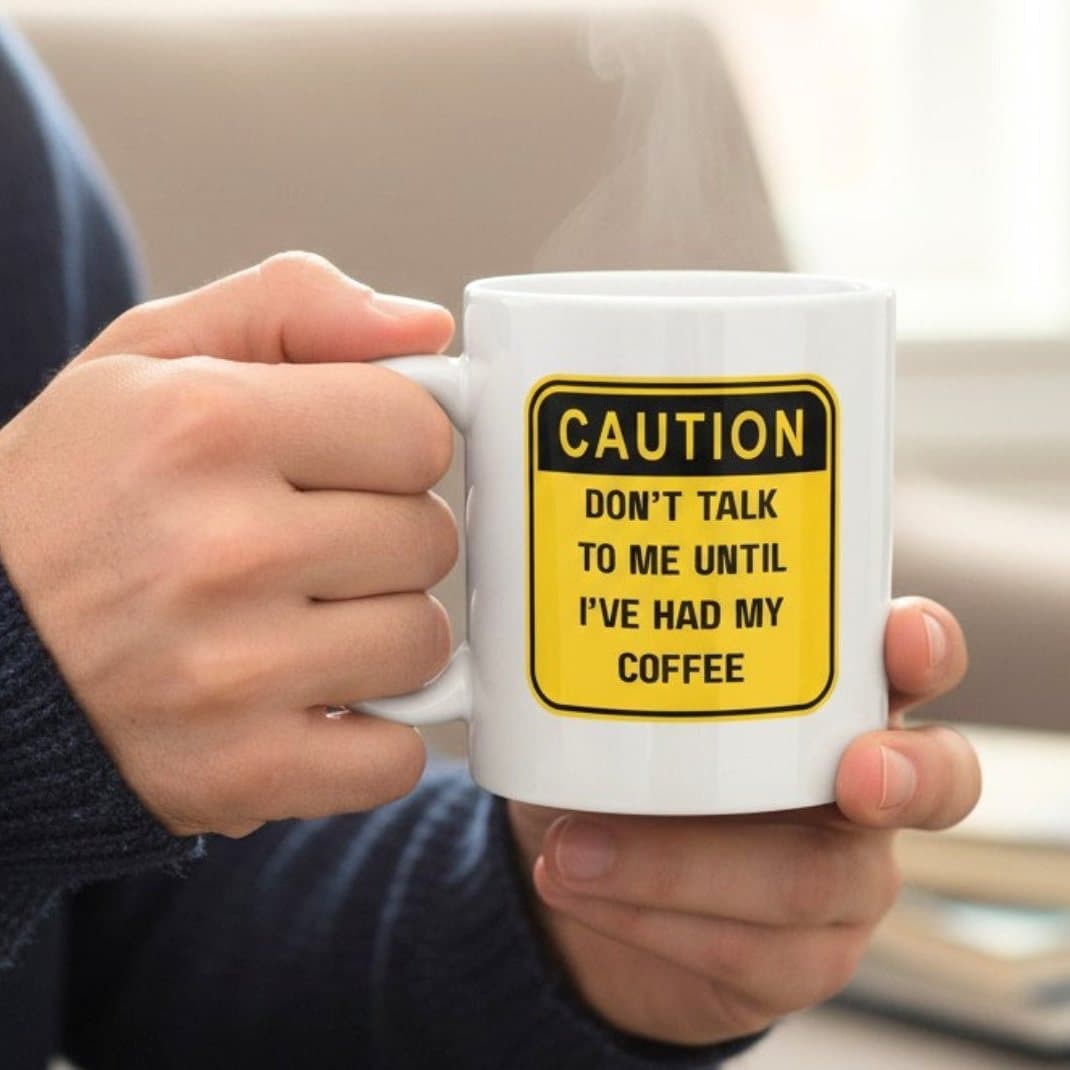 Personalised ceramic mug with a Dad design printed on both sides