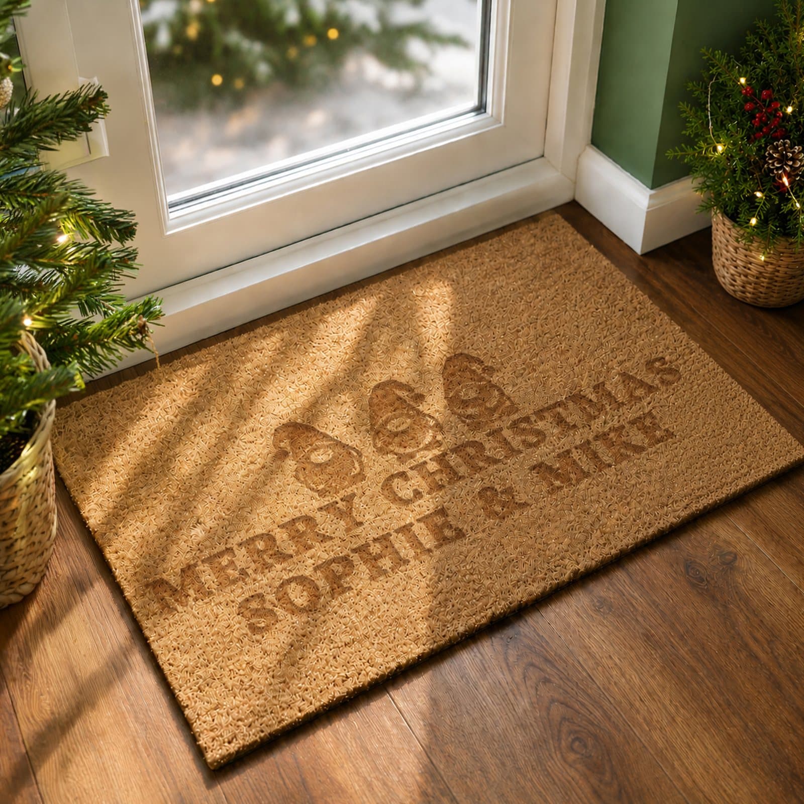 Personalised Gonk Christmas doormat