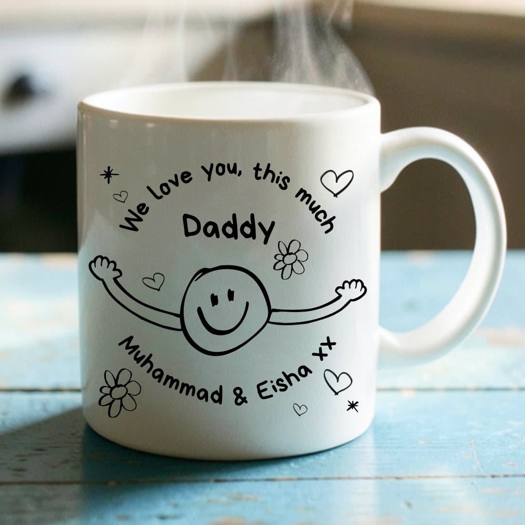 Personalised I Love You This Much Daddy ceramic mug