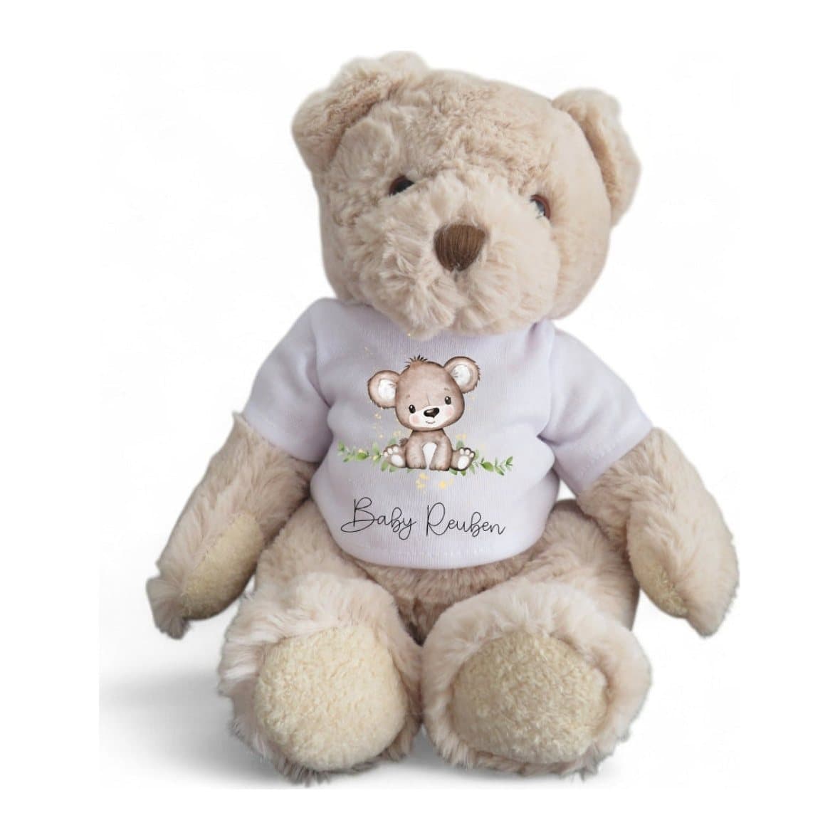 Personalised teddy bear in a printed T-shirt