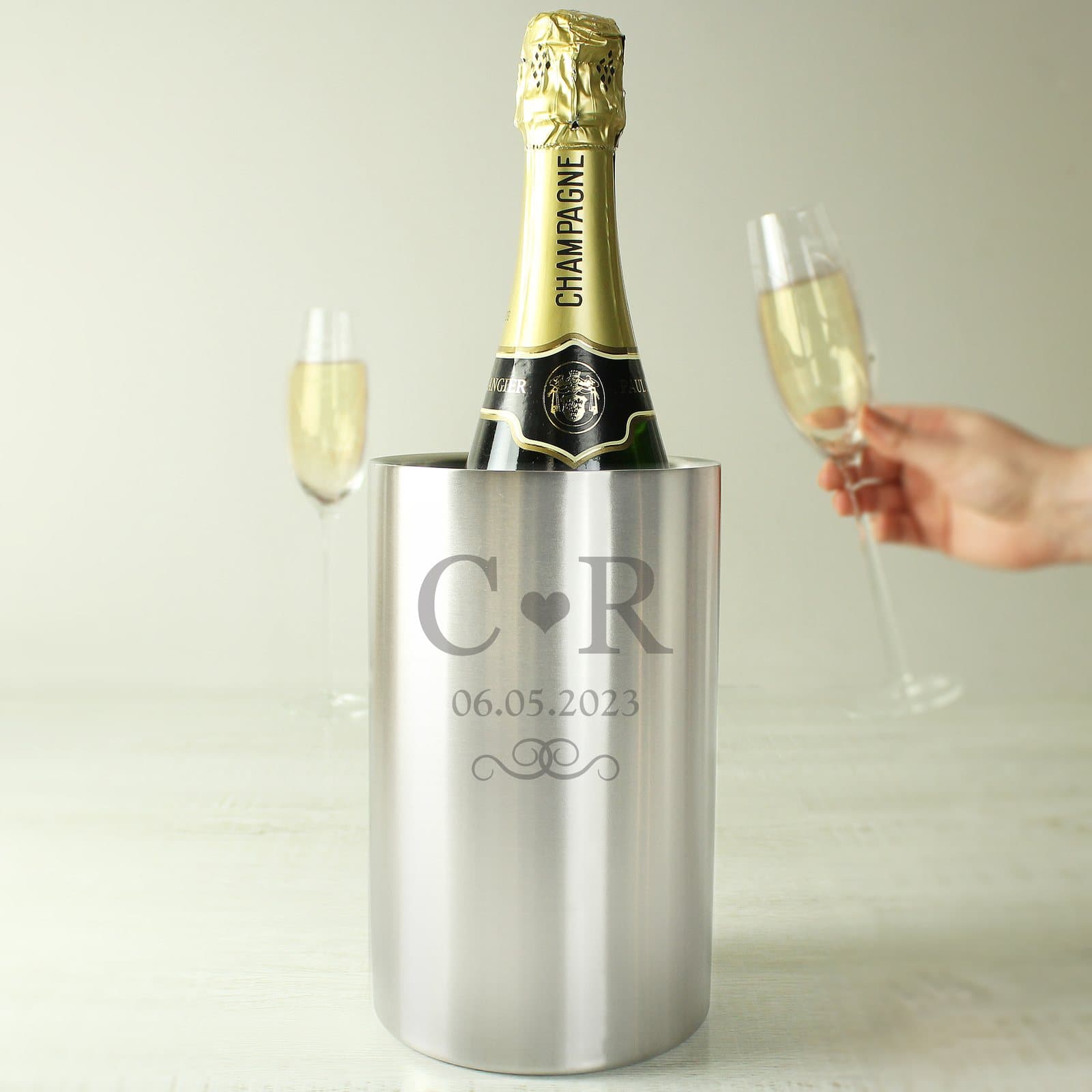 Personalised monogram wine cooler