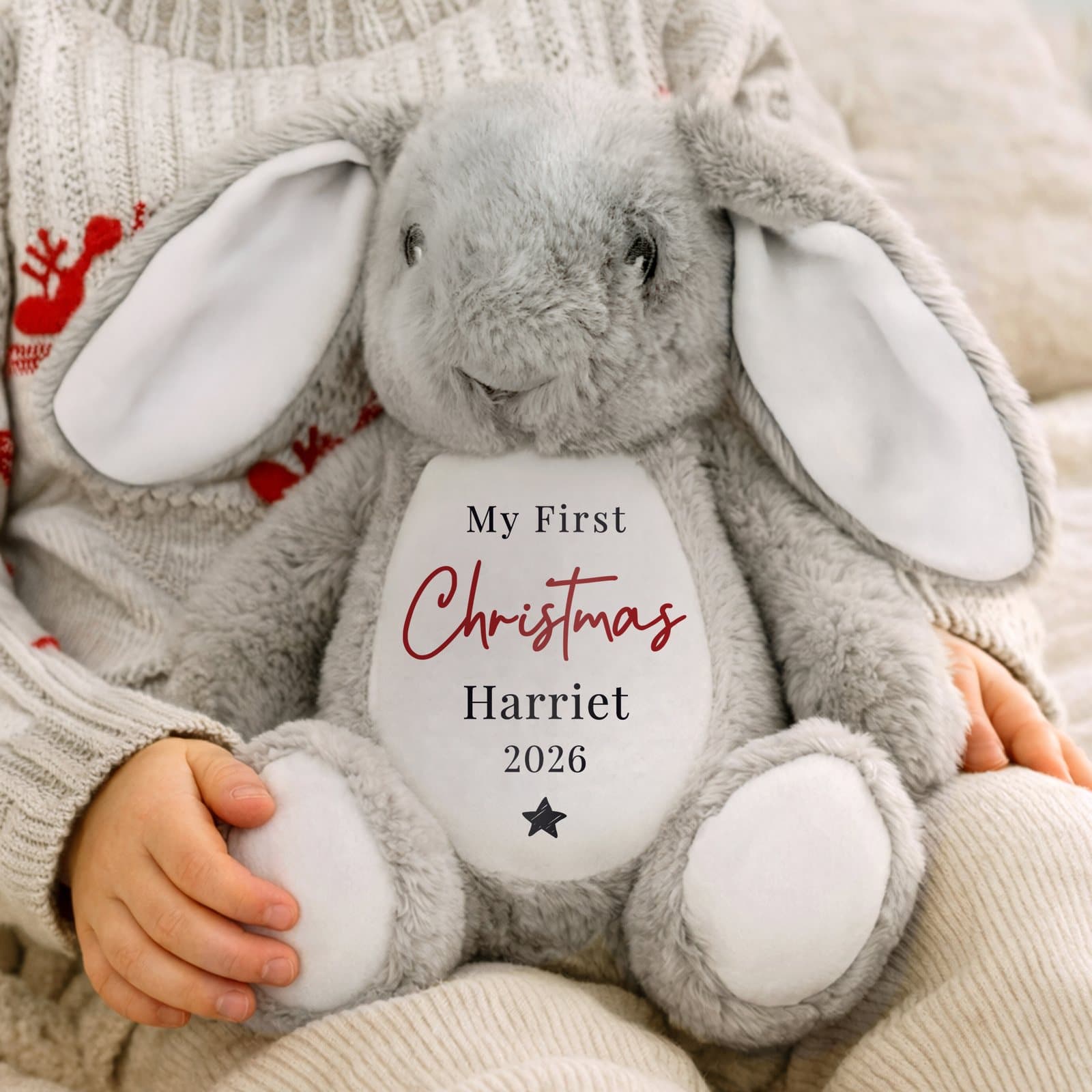Personalised My First Christmas bunny