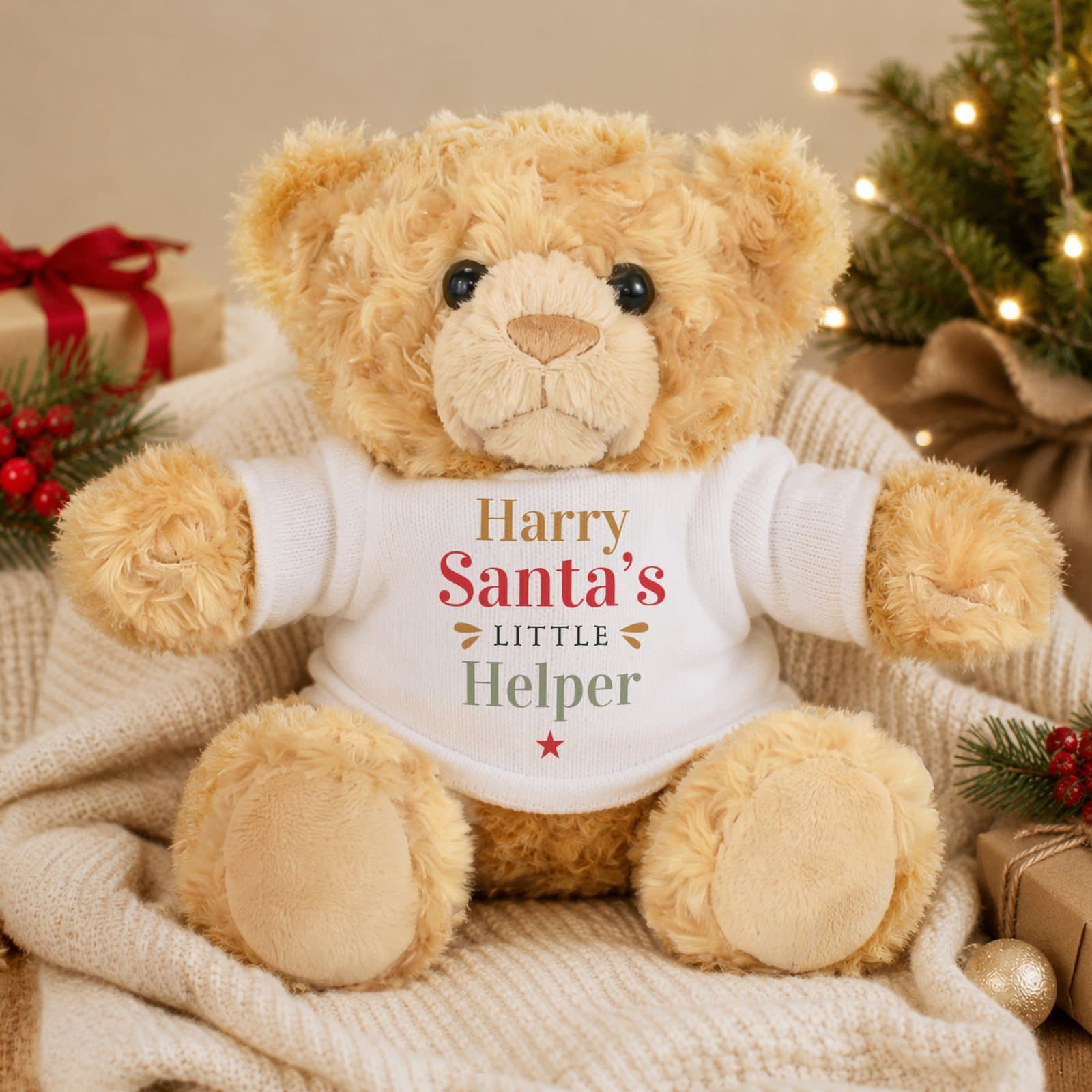 Personalised Santa's Little Helper teddy
