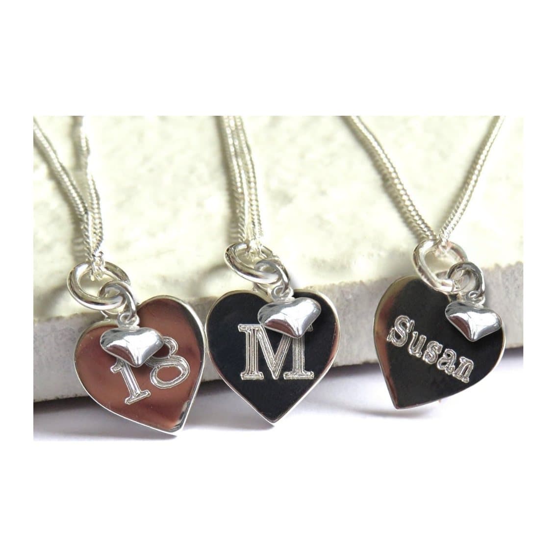 Sterling silver mini heart necklace on a fine chain