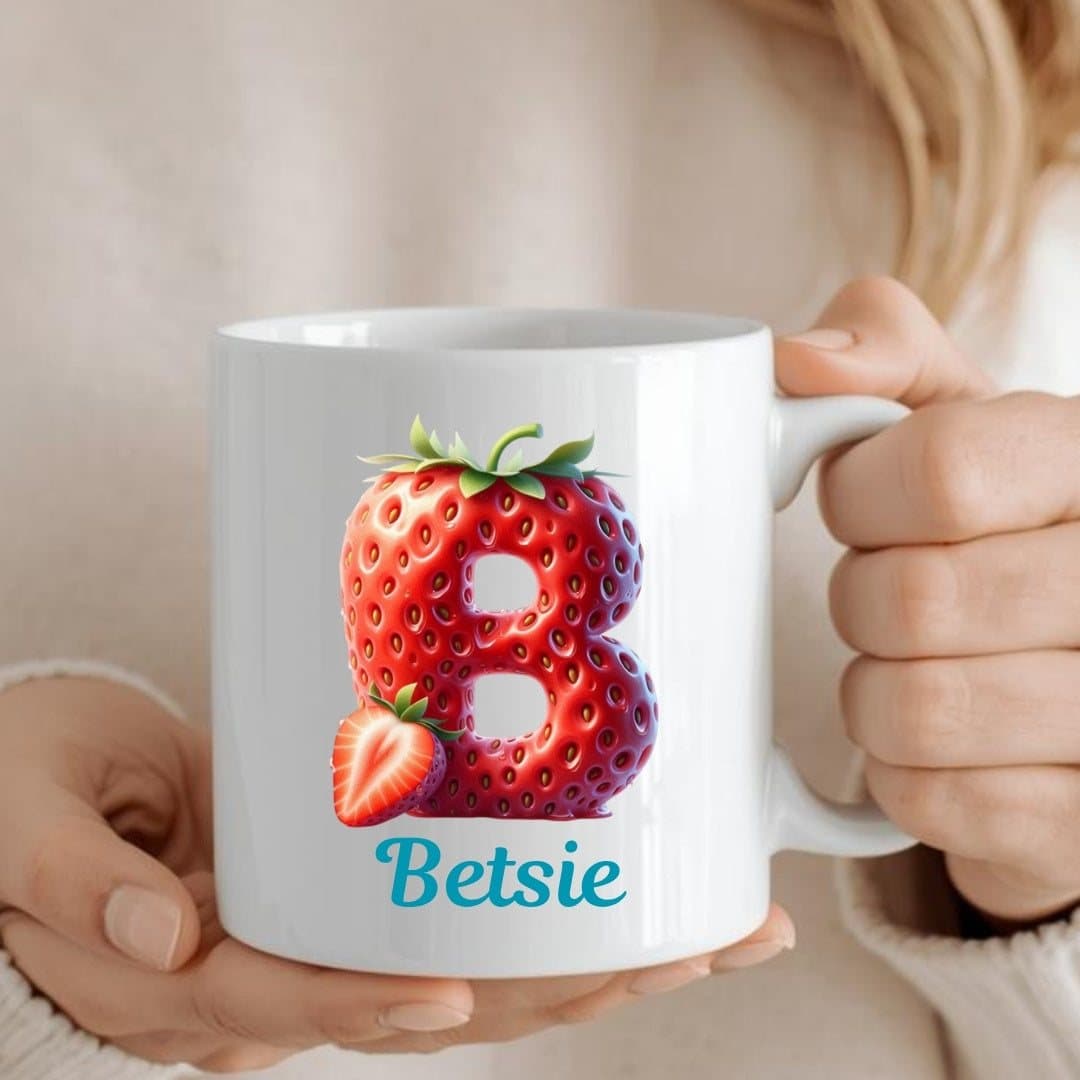 Personalised Mum mug in ceramic with a design printed on both sides