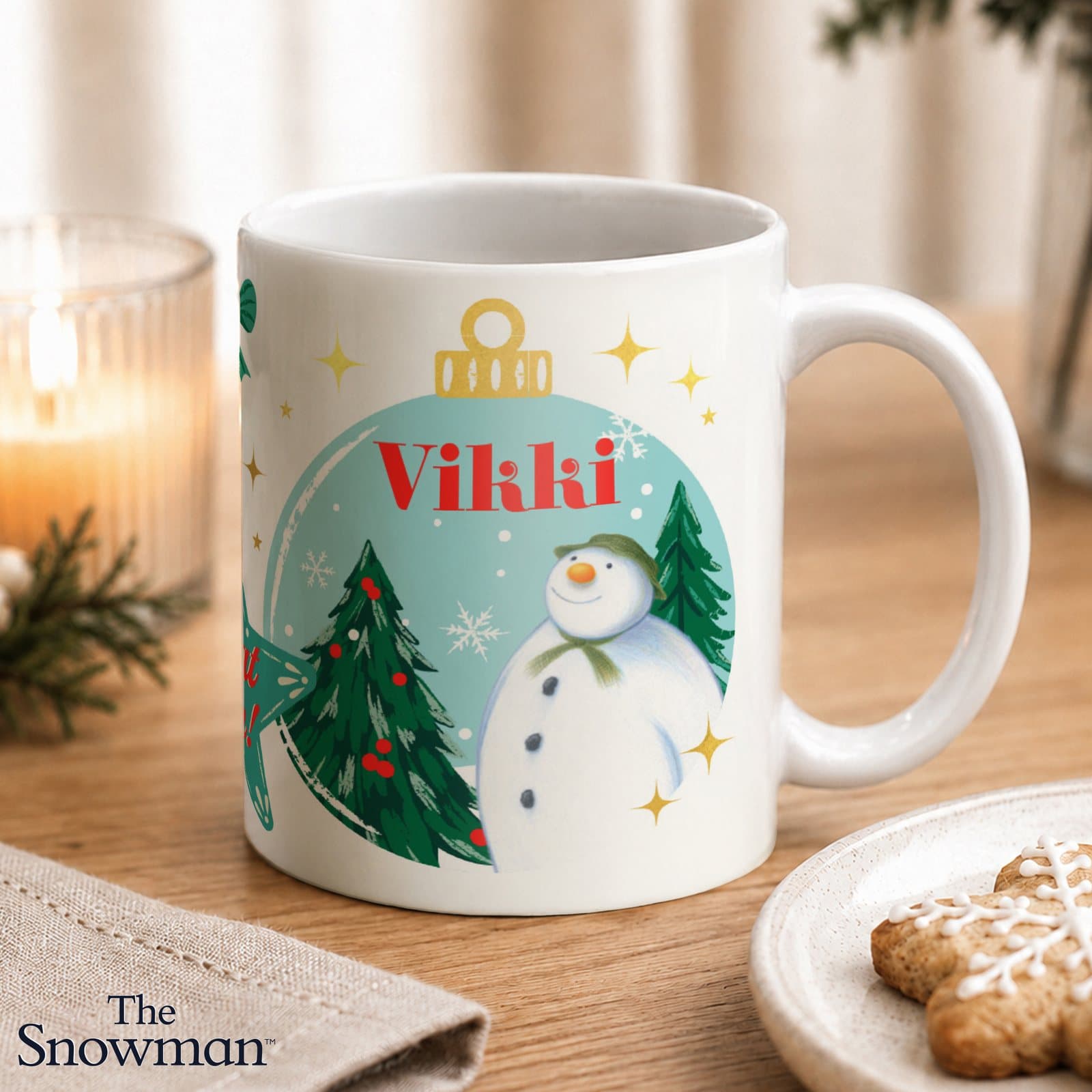 Personalised The Snowman Christmas mug