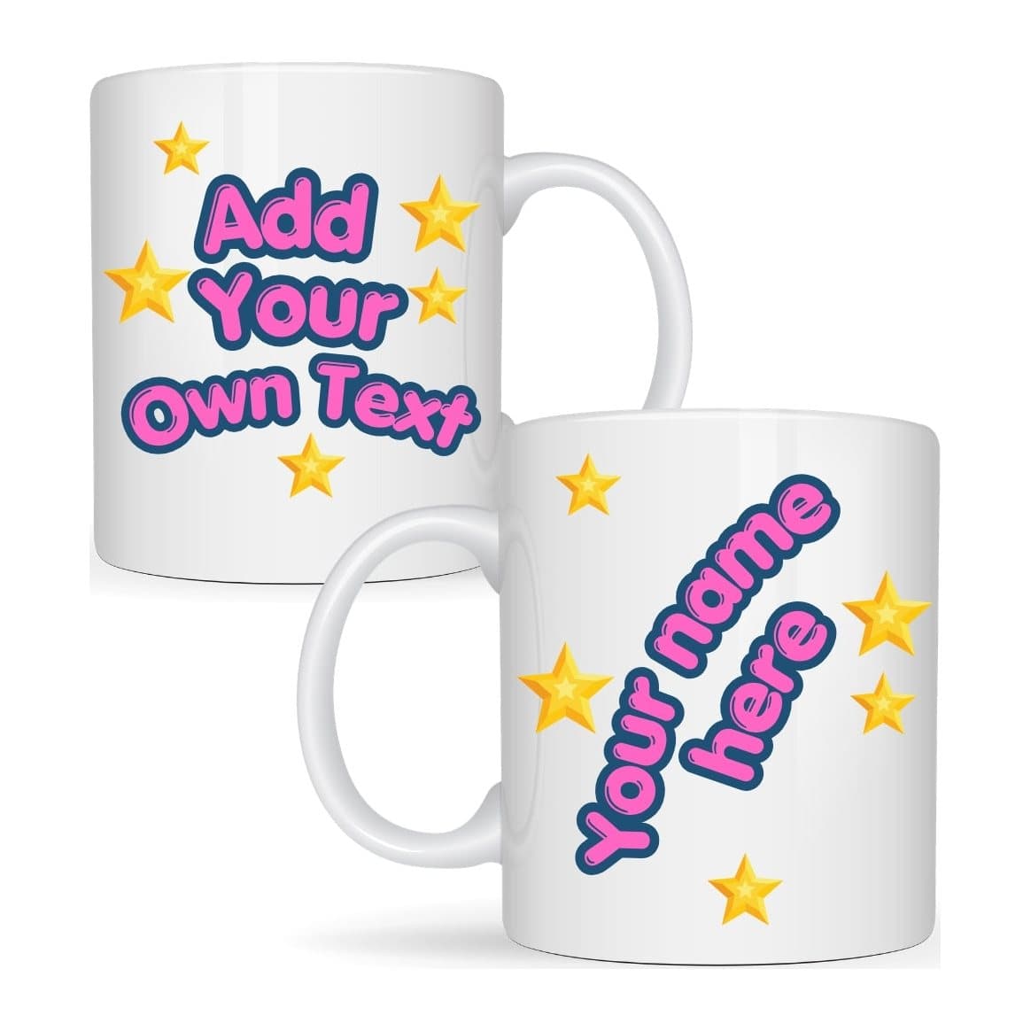 Ceramic mug with the You're Own Words design printed on it