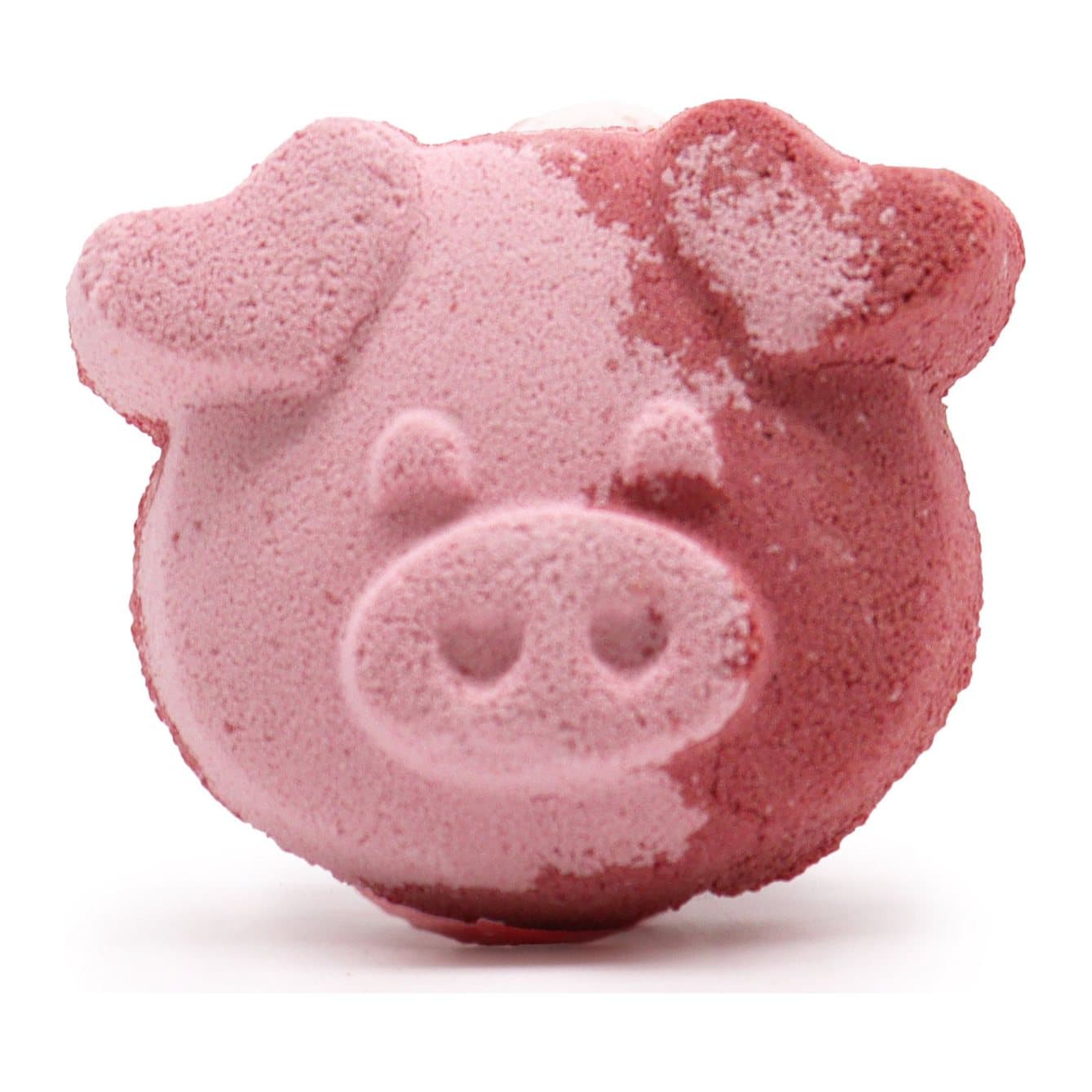 Pig shaped bath bomb in bright colours