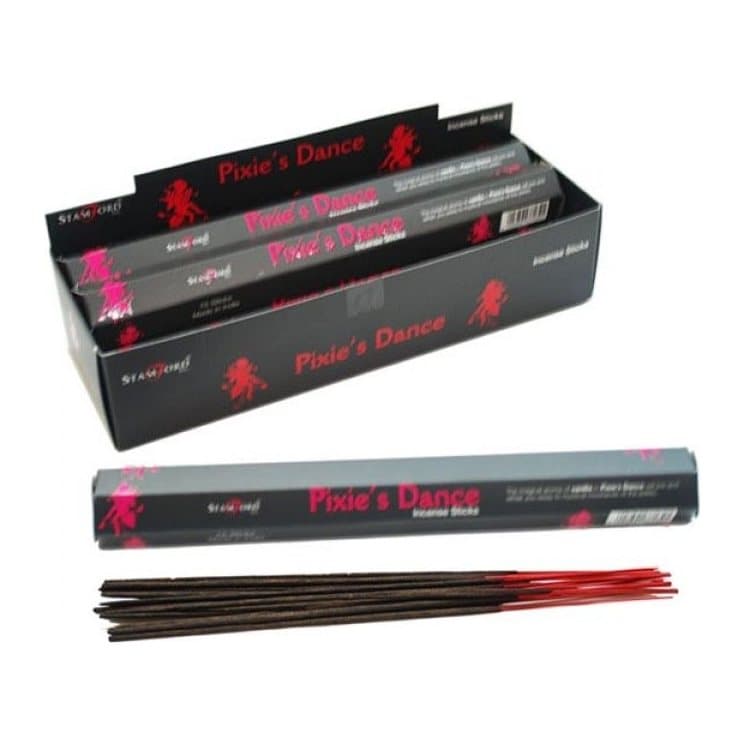 Pixie's Dance black incense sticks, pack of 2