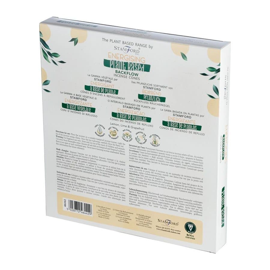 Plant based backflow incense cones, pack of 3