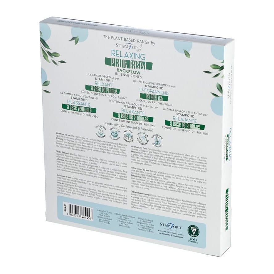 Plant based backflow incense cones, pack of 3