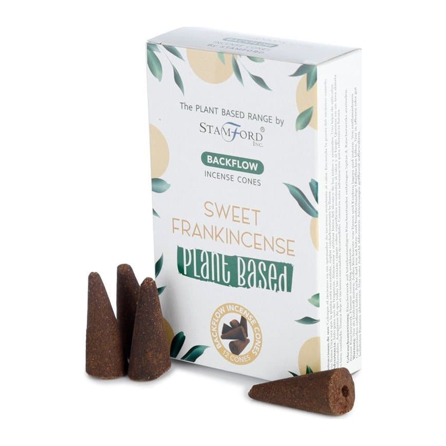 Pack of 3 plant based backflow incense cones, Sweet Frankincense scent