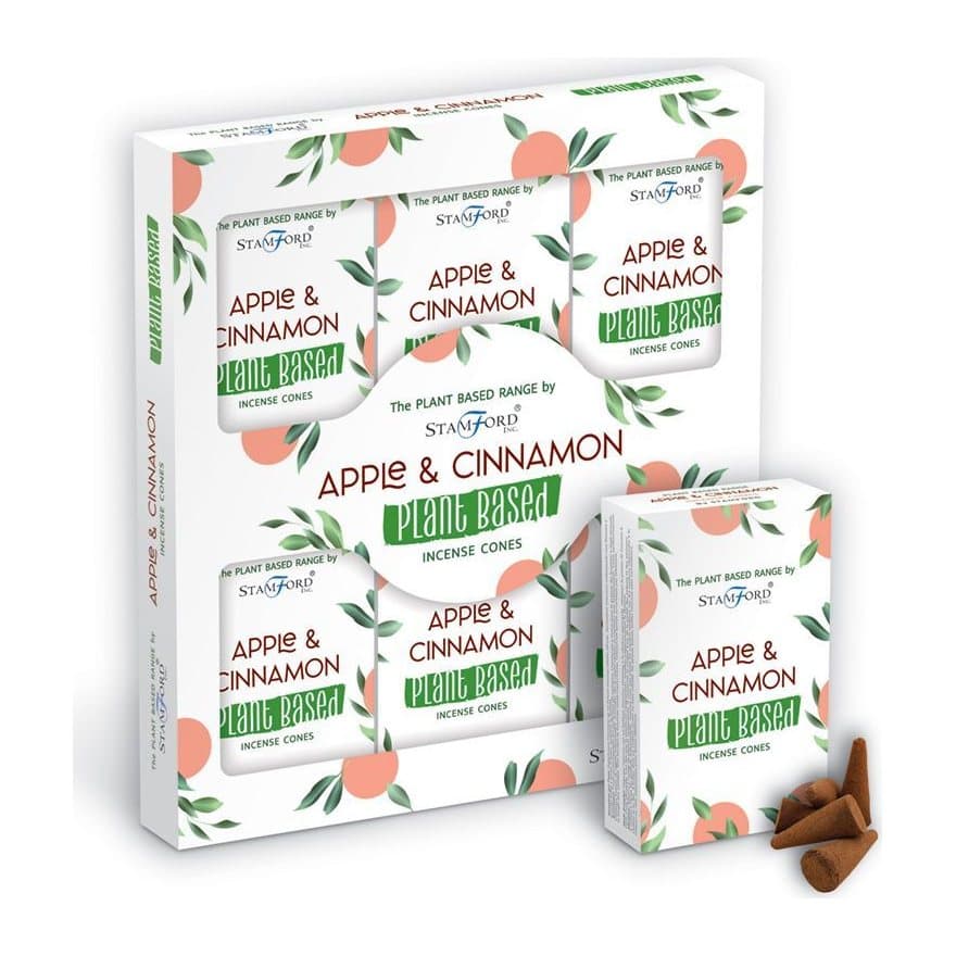Pack of 5 apple and cinnamon plant based incense cones