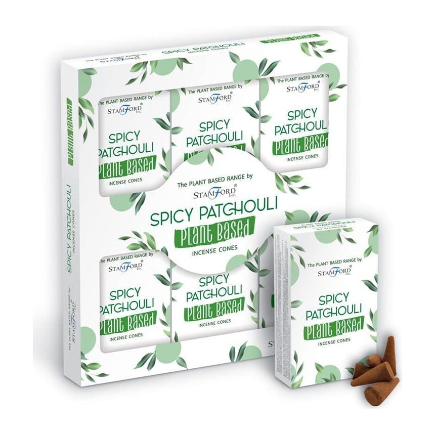 Pack of spicy patchouli plant based incense cones