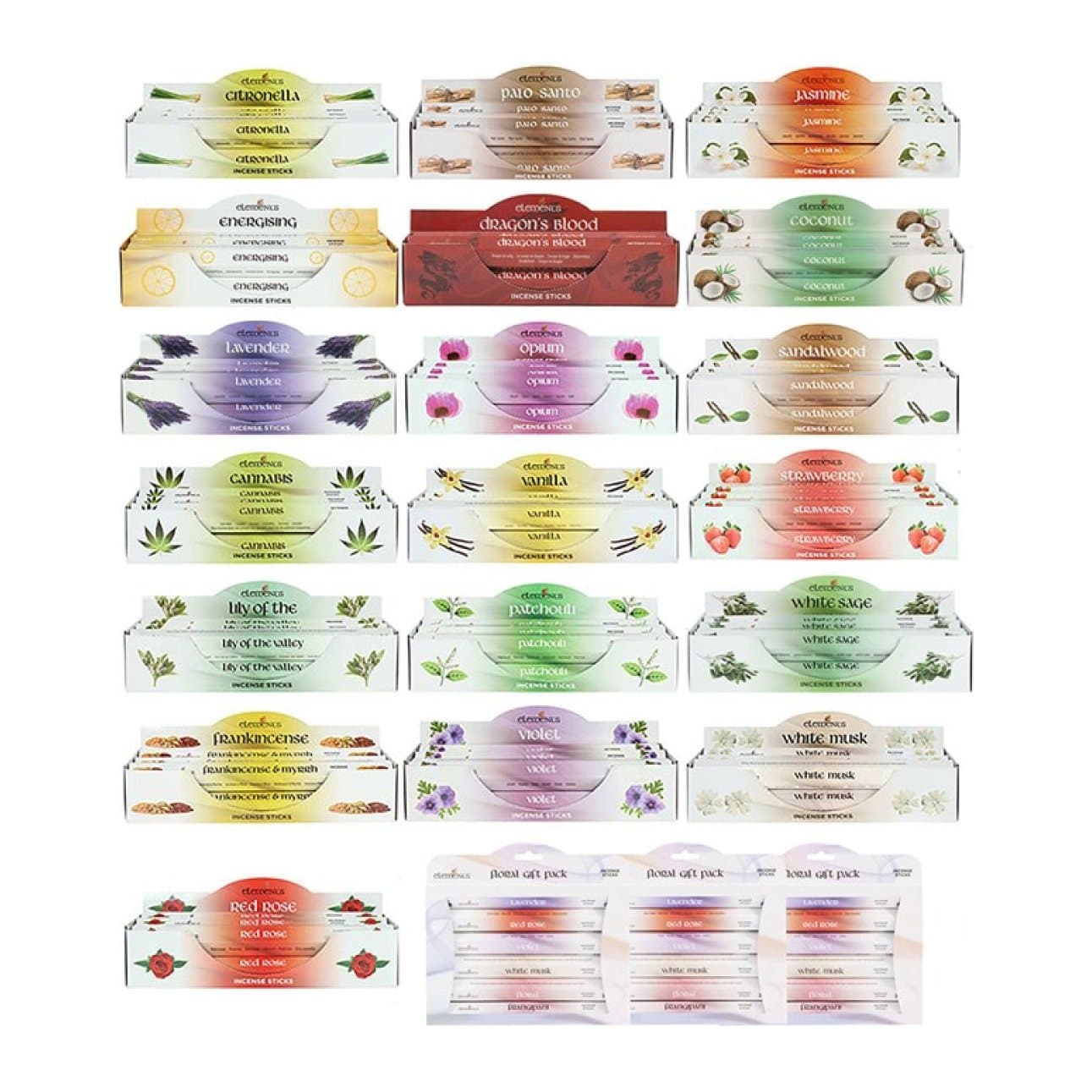 Premium incense bundle with hexagonal incense packs and gift packs