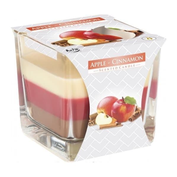 Pack of 2 Rainbow Jar Candles, apple and cinnamon scent