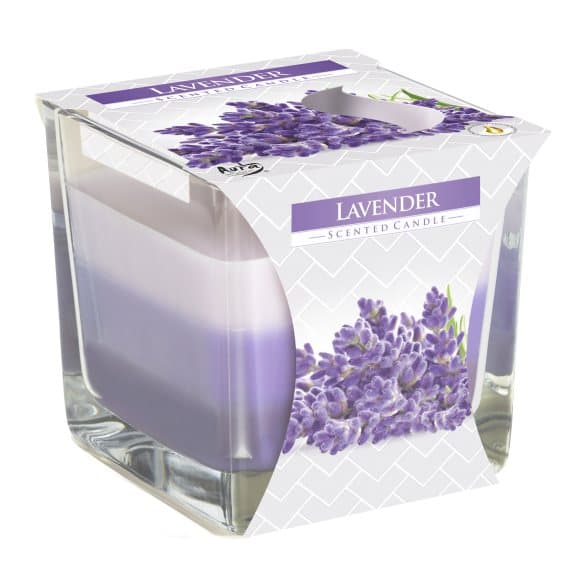 Lavender Rainbow Jar Candle, pack of 2, 8 cm tall