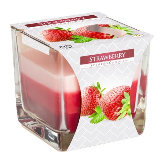Rainbow Jar Candle, strawberry scented, pack of 2
