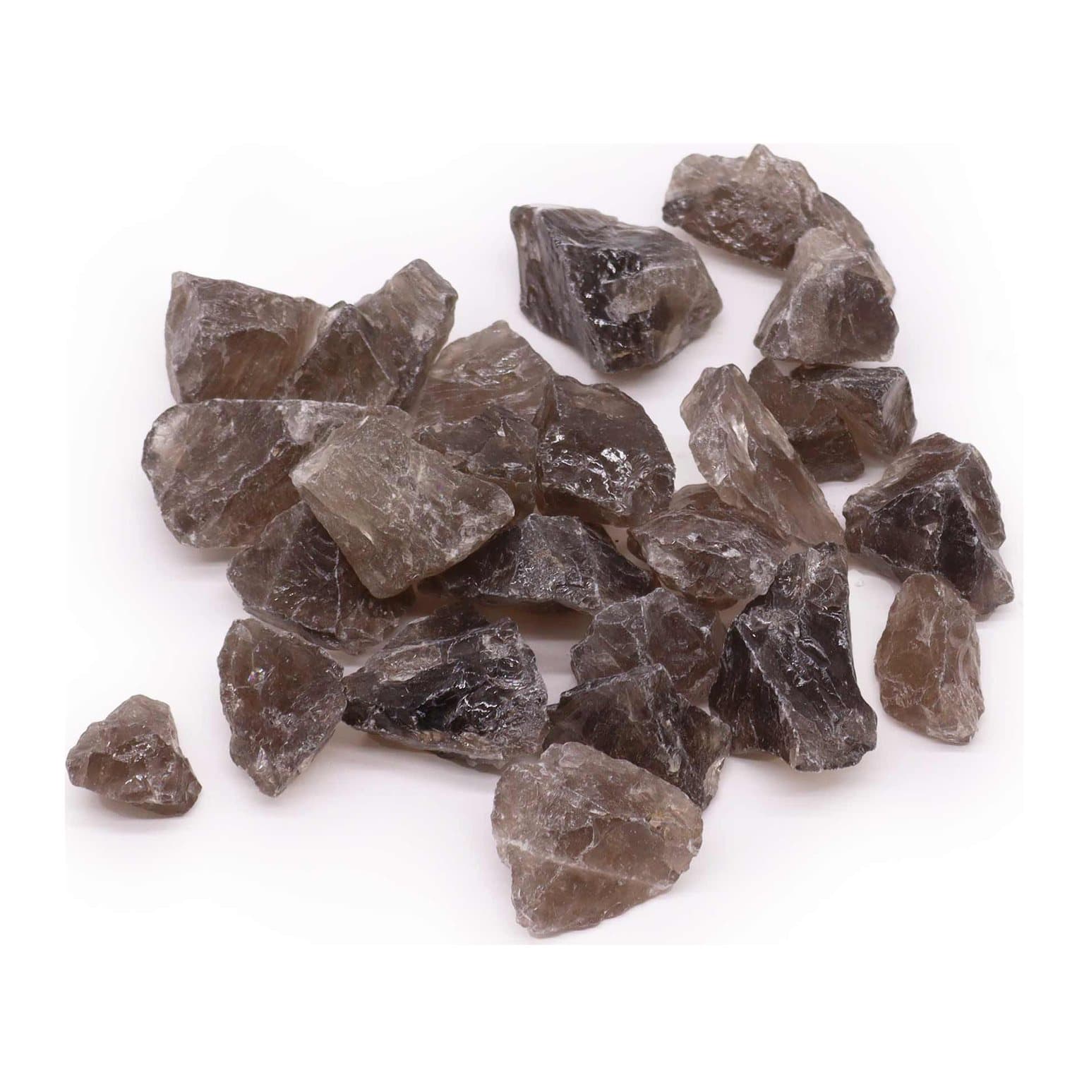 500 g selection of raw smoky quartz rough pieces