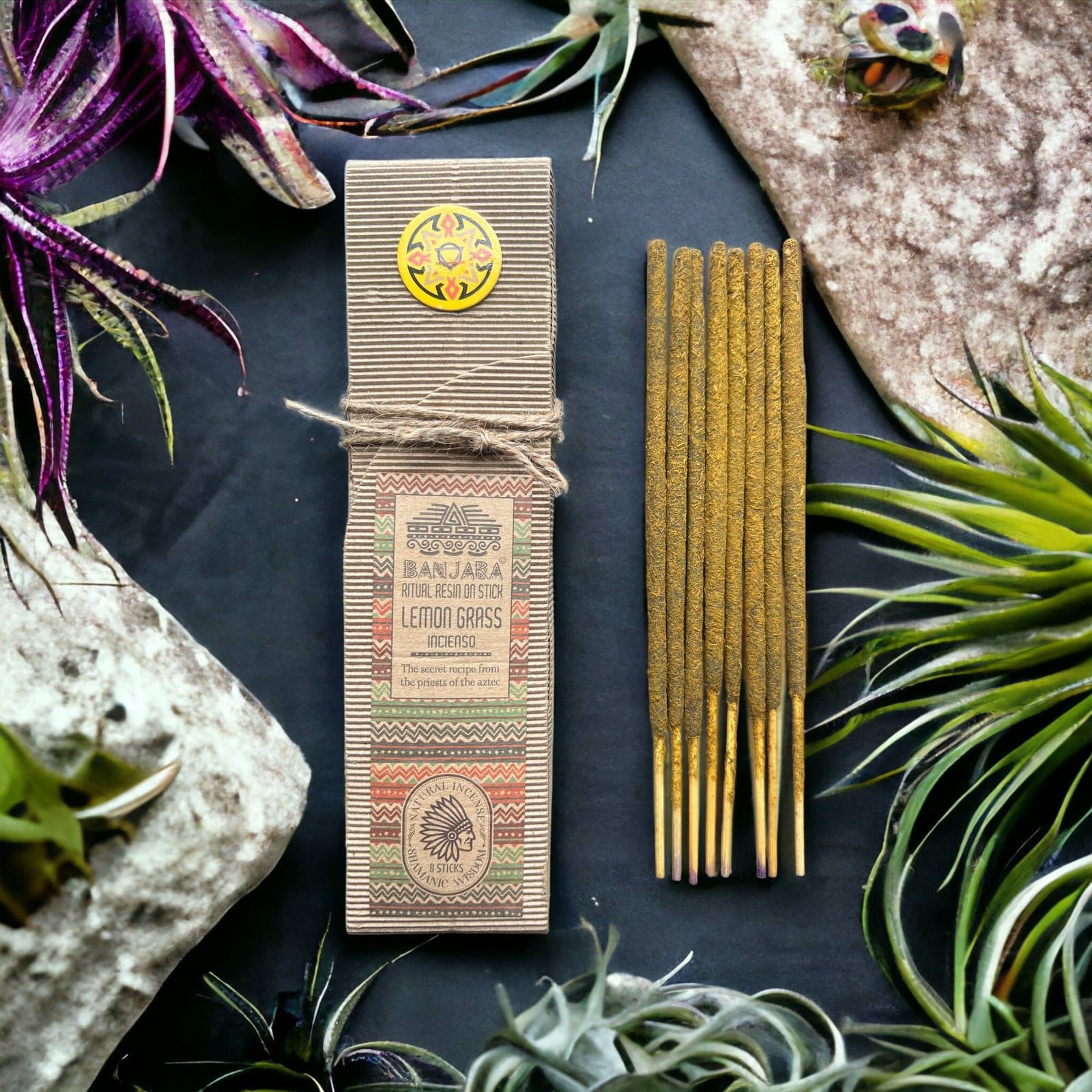 Lemon grass resin on stick incense sticks