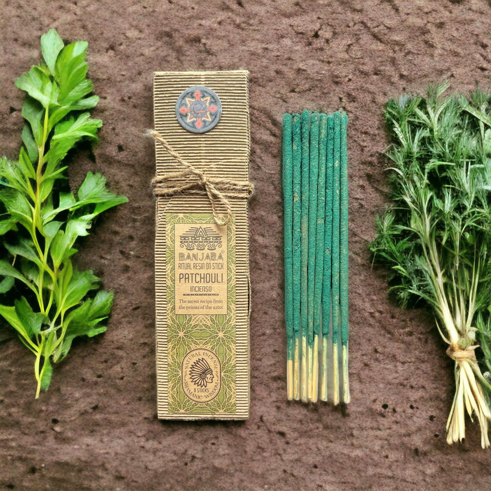 Patchouli resin on stick incense sticks
