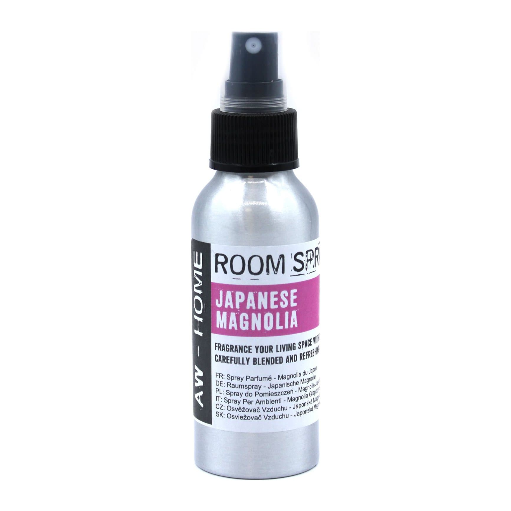 Two 100 ml aluminium room spray bottles, Japanese Magnolia scent
