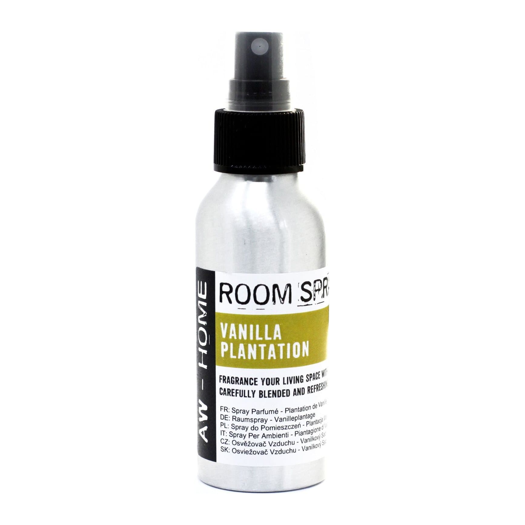 Two aluminium bottles of Vanilla Plantation room spray
